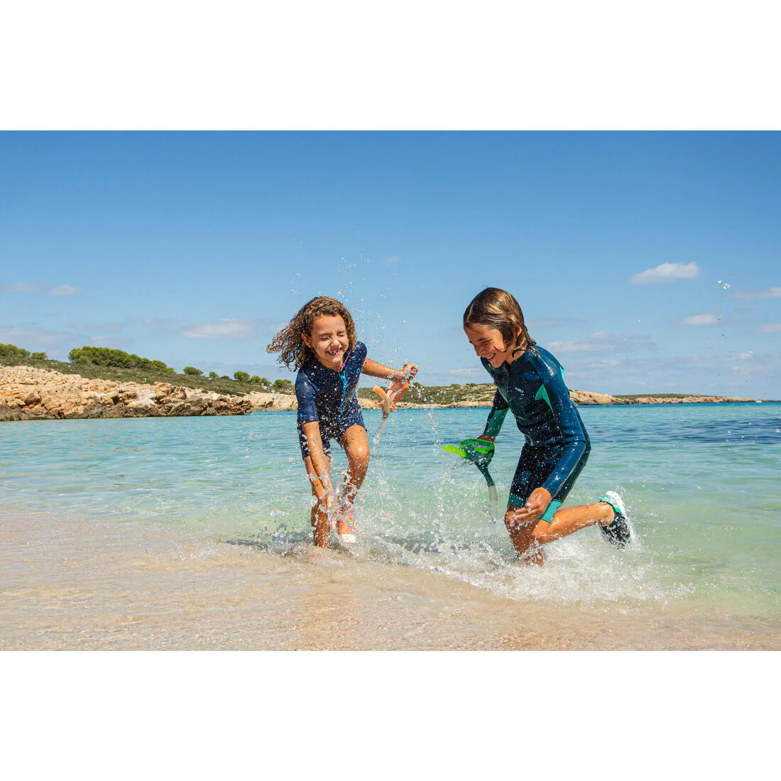 Kids’ water shoes with rip-tab, Aquashoes 120 lagoon - Image 21