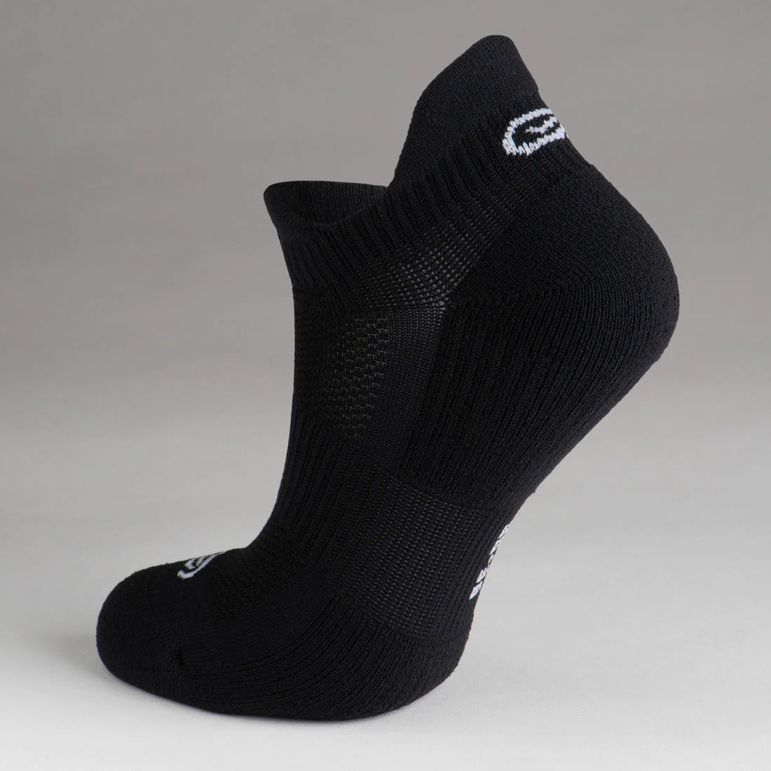 KIPRUN 500 INV kids comfort running socks 2-pack - black and white - Image 8