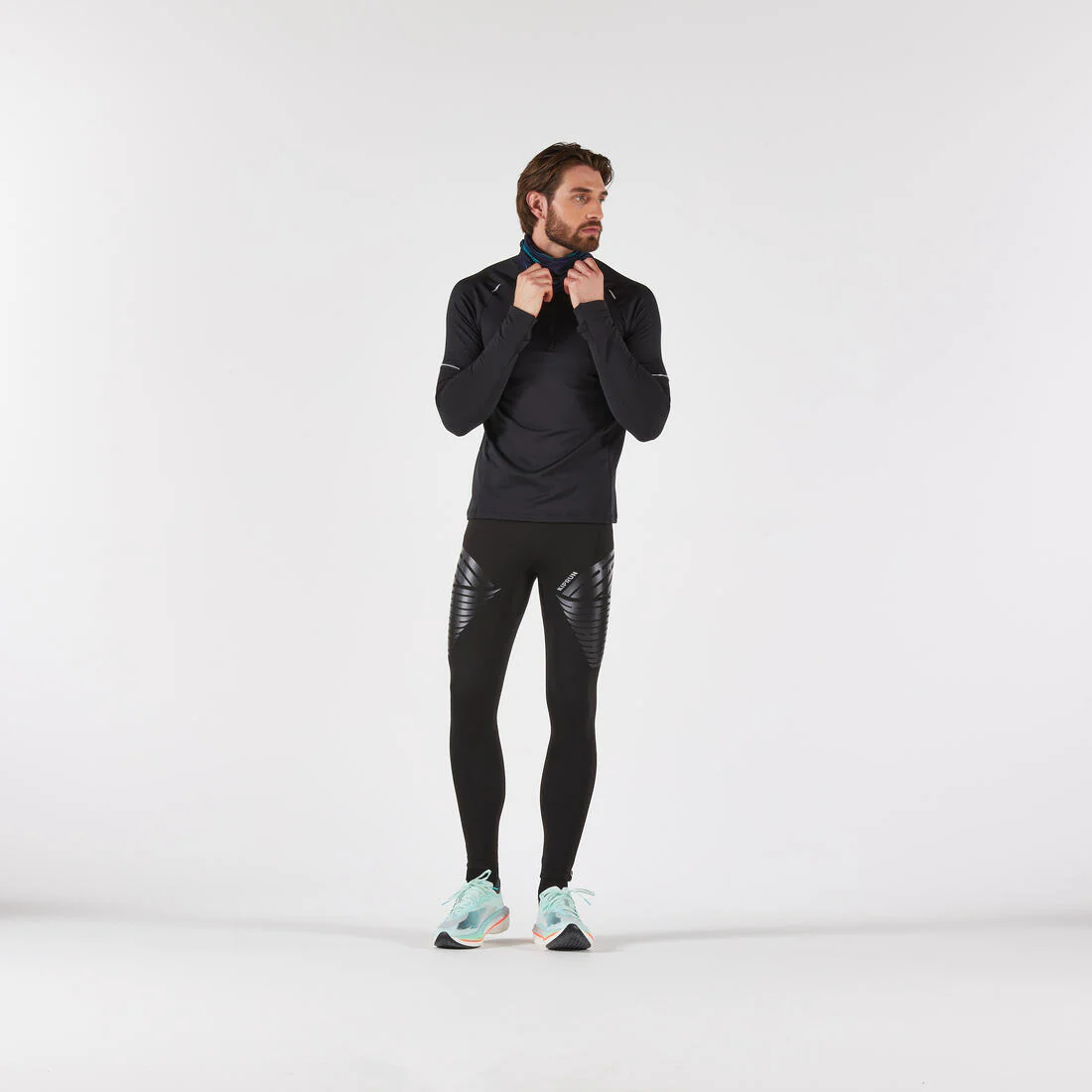 Kiprun Run 500 Warm Men's Long-sleeved Zipped T-Shirt - Image 3