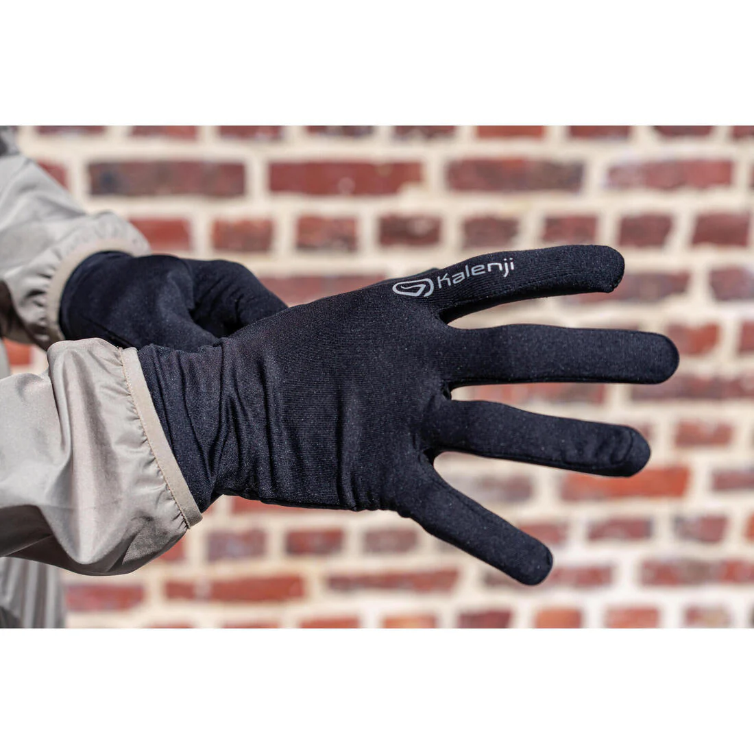 KIPRUN Warm 100 Running touchscreen gloves - black - Image 3
