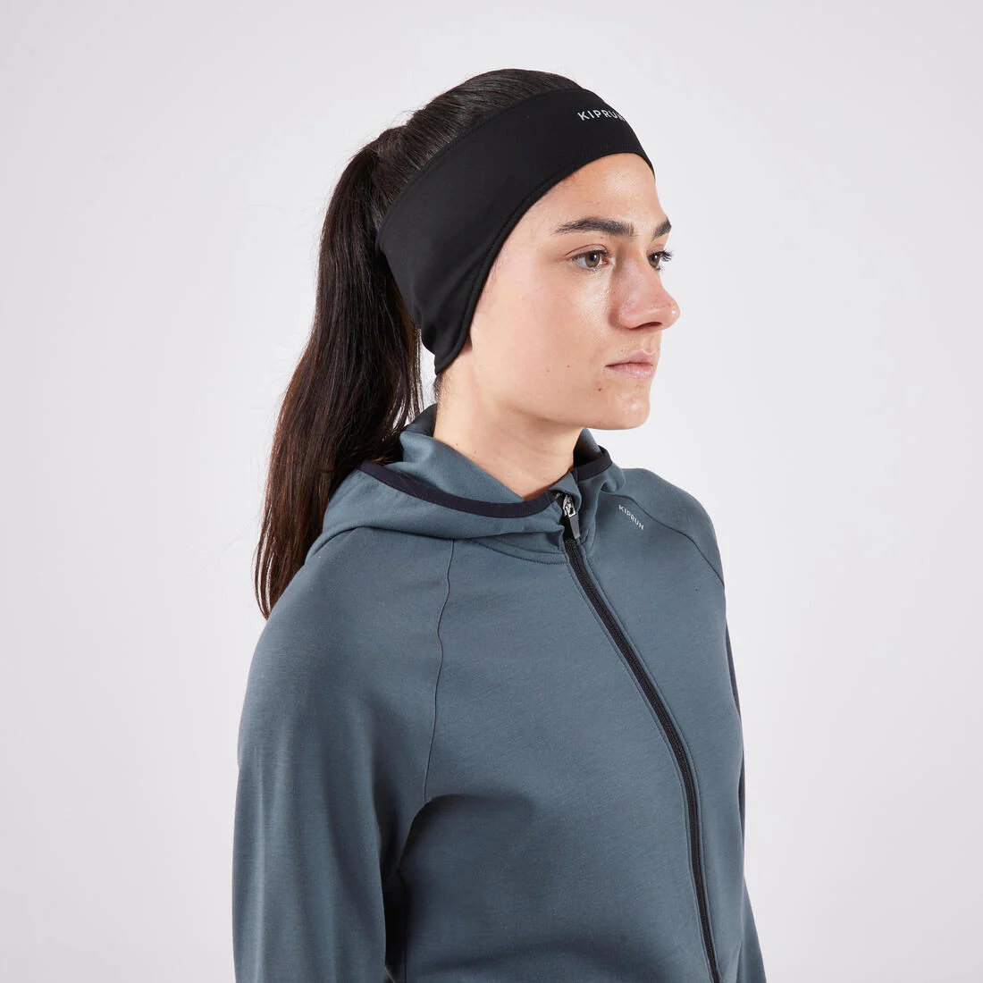 KIPRUN Warm Unisex Running Headband - Black - Image 5