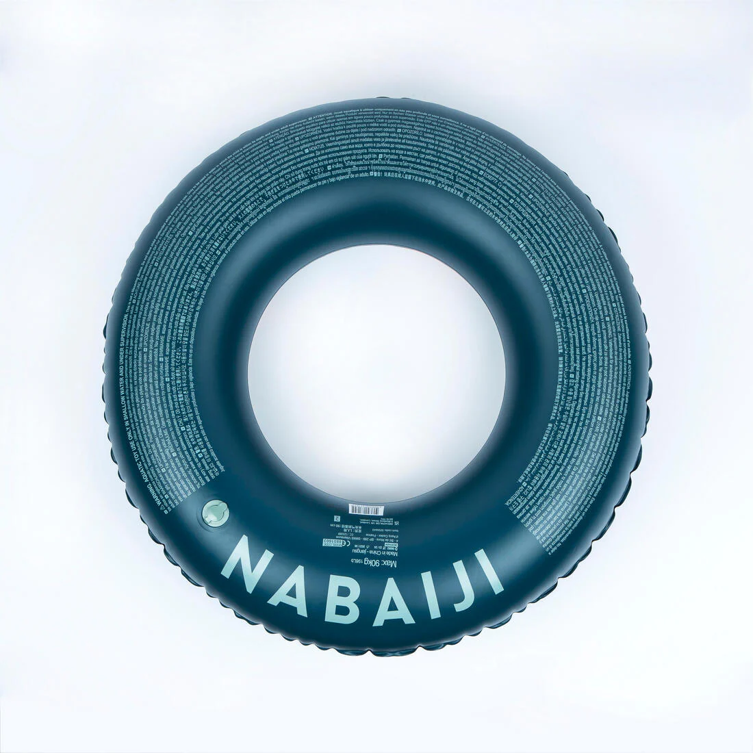 Large 92 cm inflatable printed pool ring with comfort grips - Image 2
