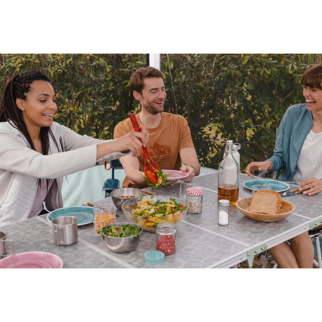 Large Folding Camping Table - 6 to 8 People - Green - Image 11