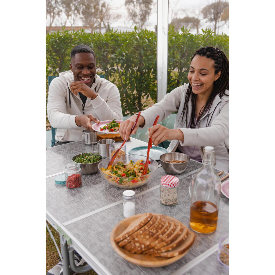 Large Folding Camping Table - 6 to 8 People - Green - Image 12