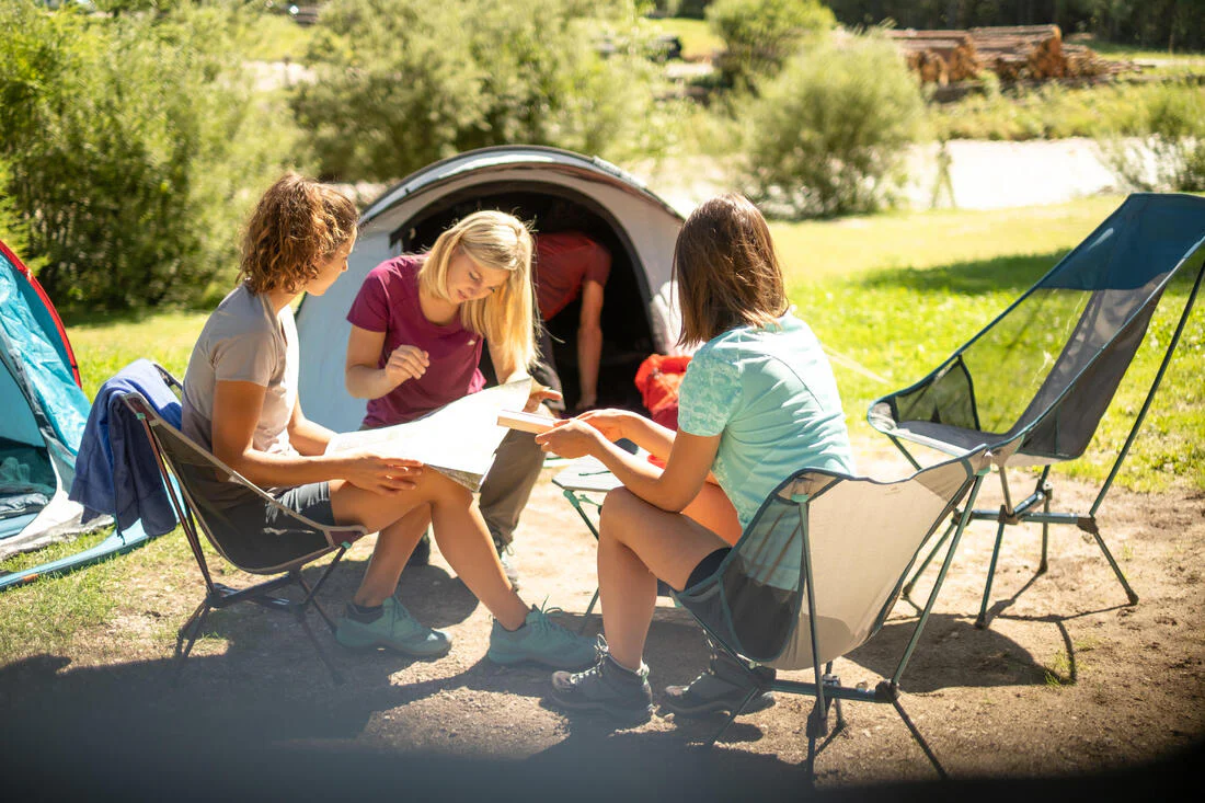 Low camping chair, ultra-compact with a high backrest, 500 L - Image 24