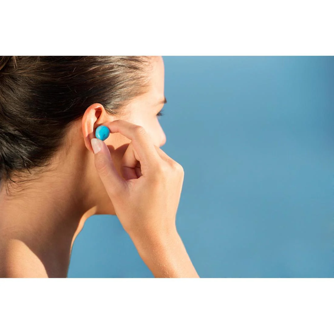 Malleable swimming ear plugs blue and pink - Image 2