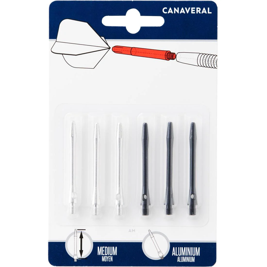 Medium Aluminium Shafts 2 x Tri-Pack - Image 2