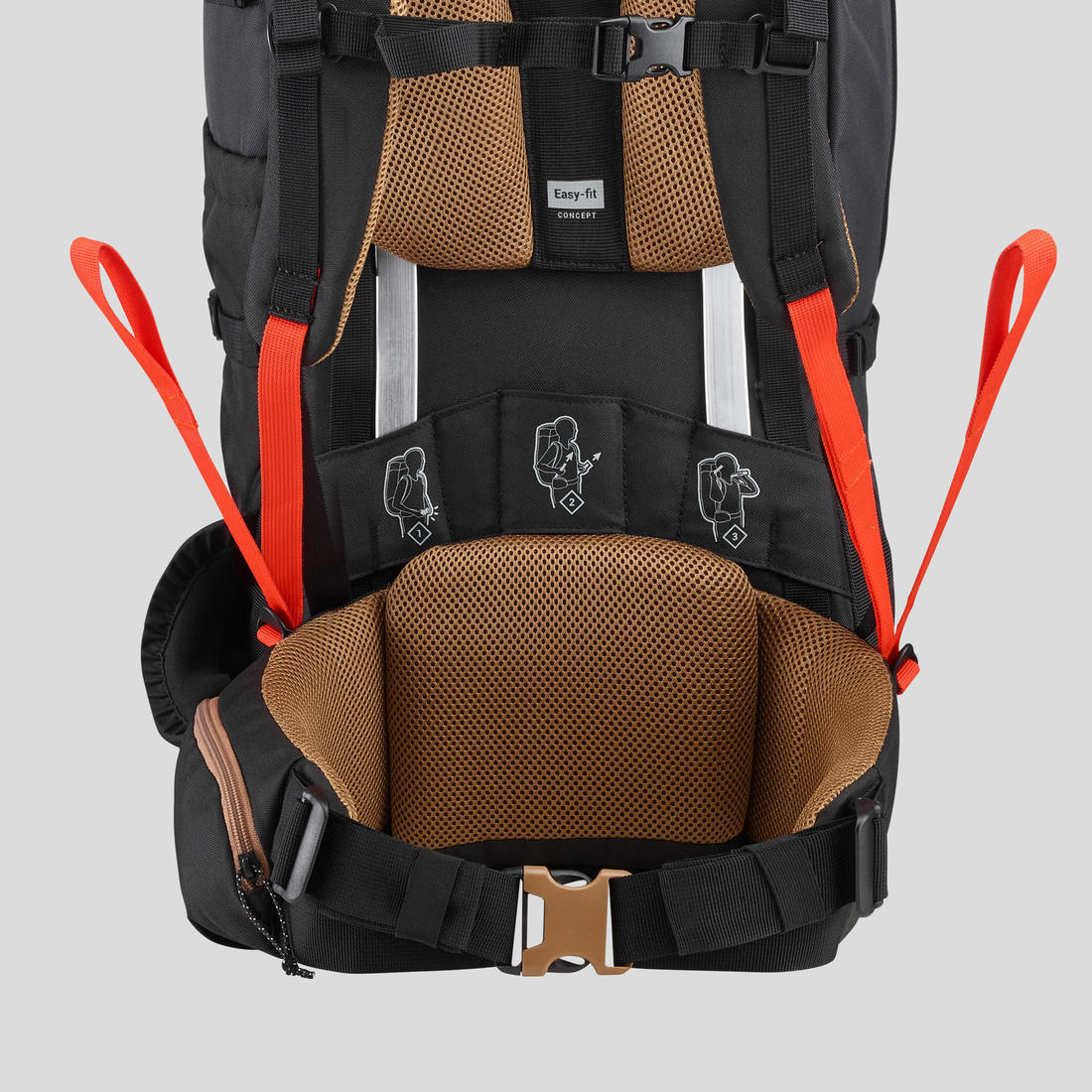 Men's 50L Trekking Backpack - MT100 EASYFIT - Image 11