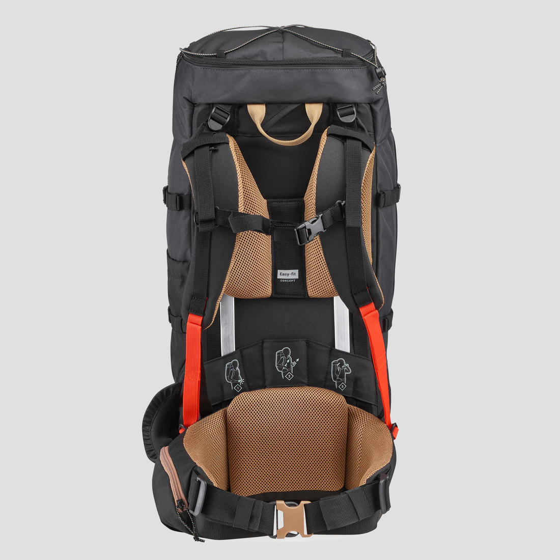 Men's 50L Trekking Backpack - MT100 EASYFIT - Image 6