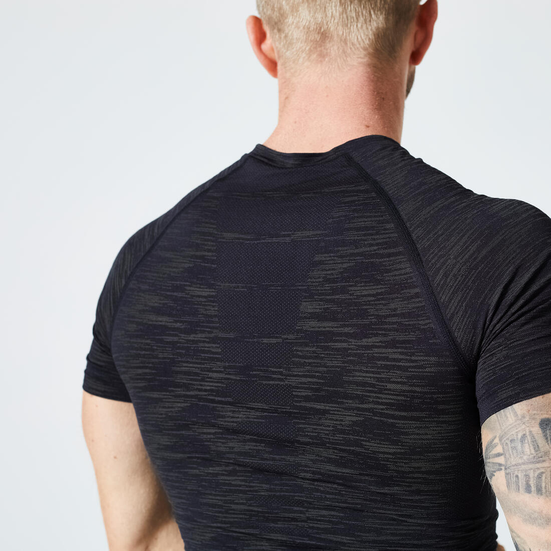 Men's Breathable Short-Sleeved Crew Neck Weight Training Compression T-Shirt - Image 12