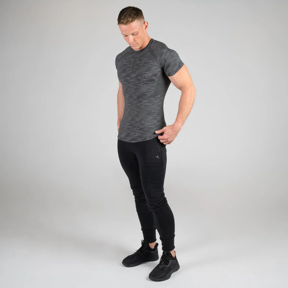 Men's Breathable Short-Sleeved Crew Neck Weight Training Compression T-Shirt - Image 20