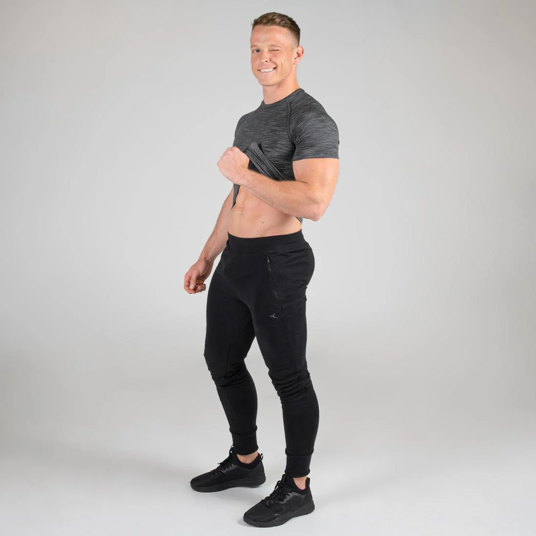 Men's Breathable Short-Sleeved Crew Neck Weight Training Compression T-Shirt - Image 21