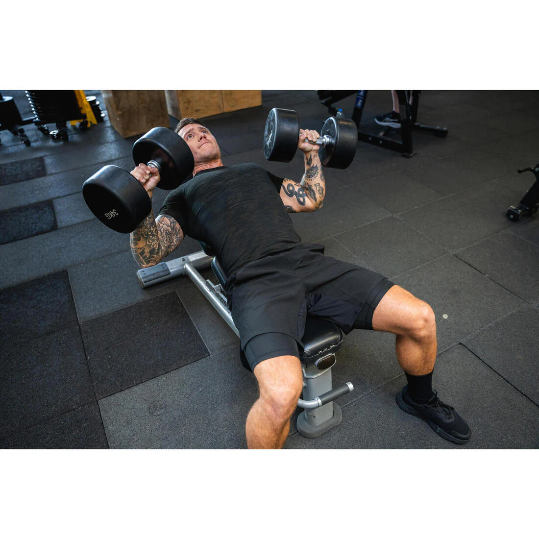 Men's Breathable Short-Sleeved Crew Neck Weight Training Compression T-Shirt - Image 26