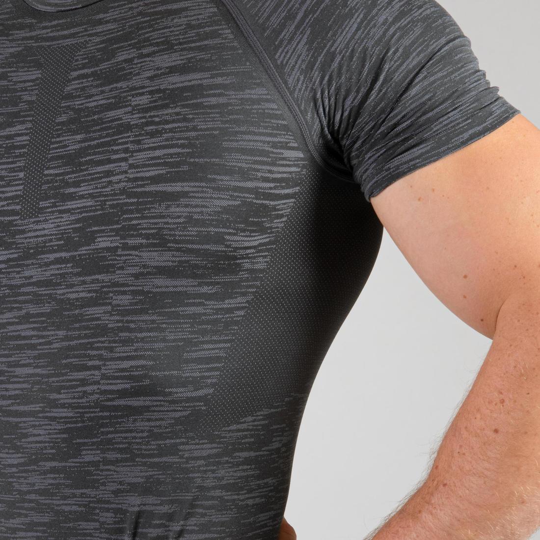 Men's Breathable Short-Sleeved Crew Neck Weight Training Compression T-Shirt - Image 28