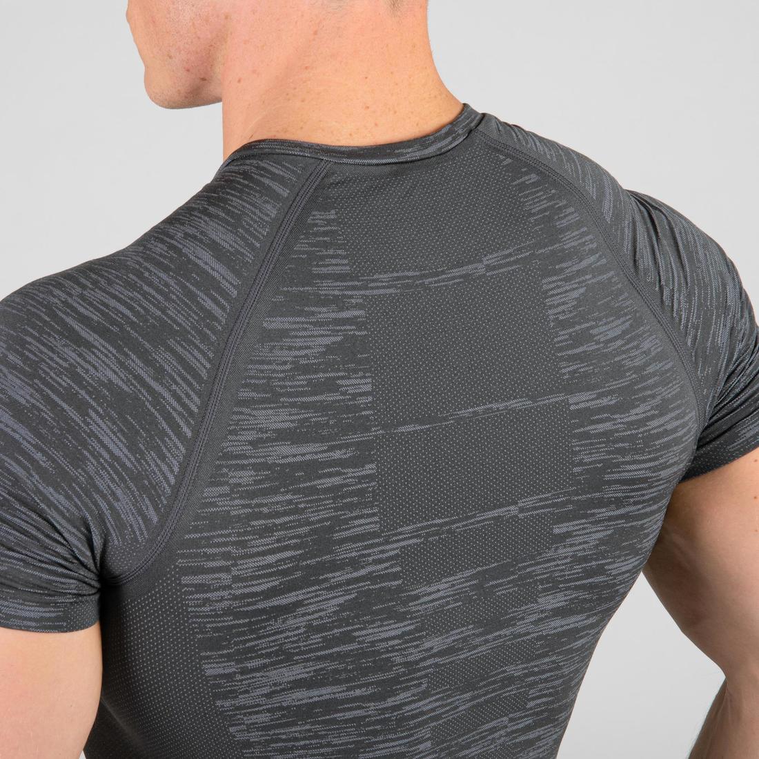 Men's Breathable Short-Sleeved Crew Neck Weight Training Compression T-Shirt - Image 29