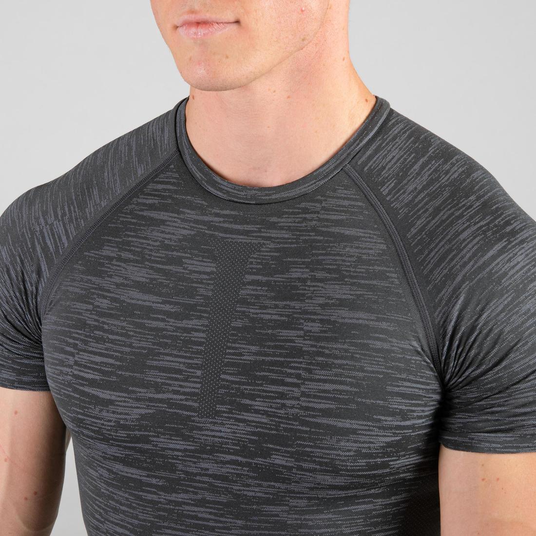 Men's Breathable Short-Sleeved Crew Neck Weight Training Compression T-Shirt - Image 30