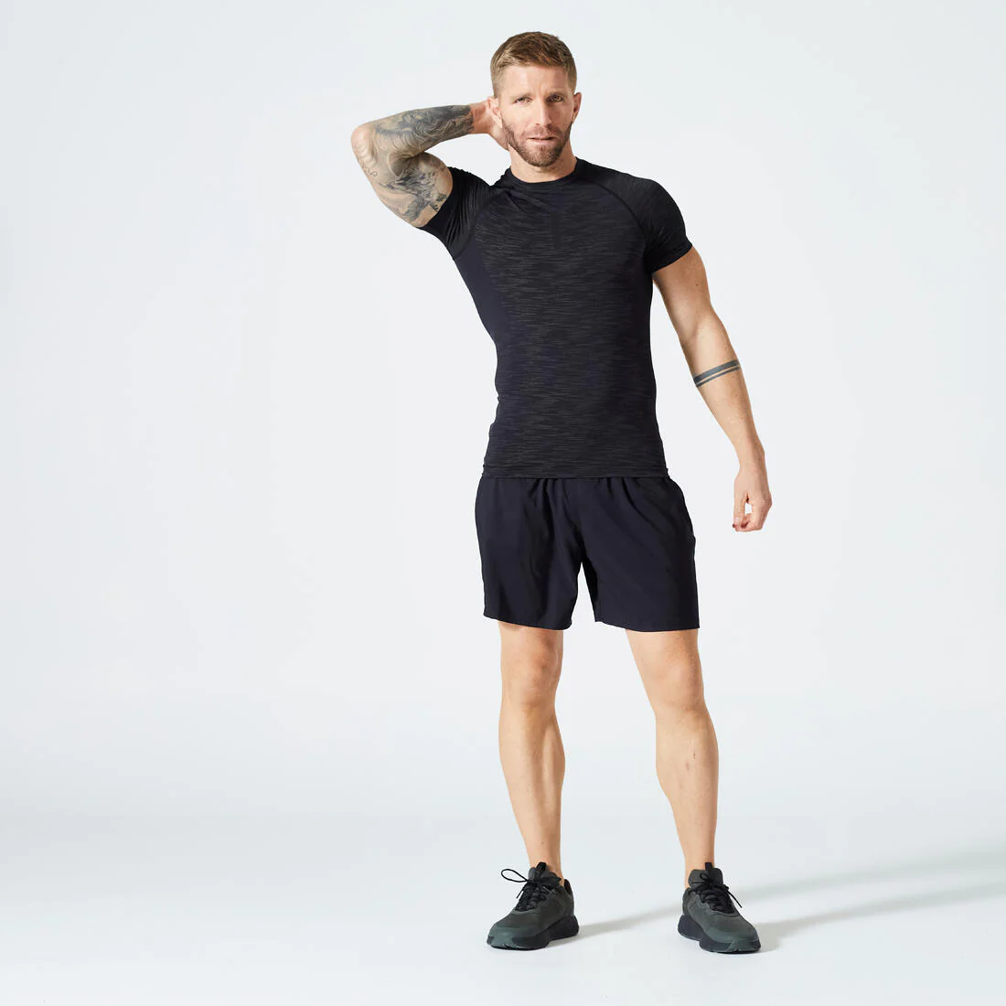 Men's Breathable Short-Sleeved Crew Neck Weight Training Compression T-Shirt - Image 5
