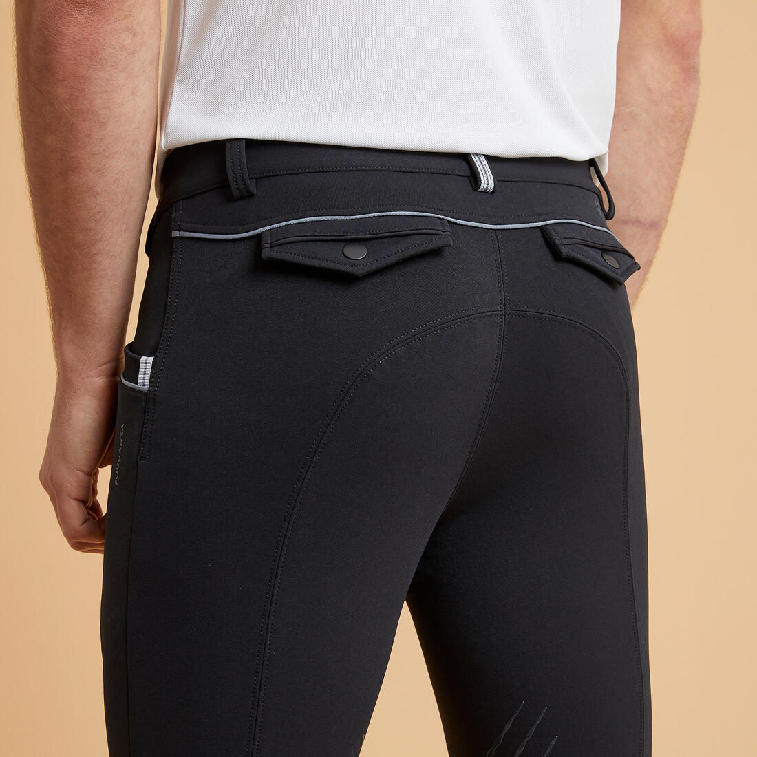 Men's Classic Horse Riding Jodhpurs 900 - Black - Image 3