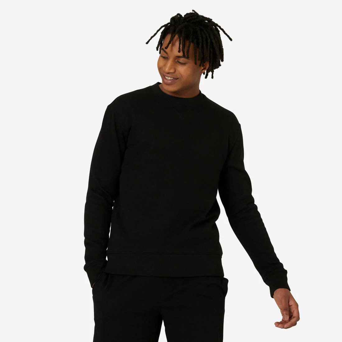 Men's Crew-Neck Fitness Sweatshirt 500 Essentials - Image 3