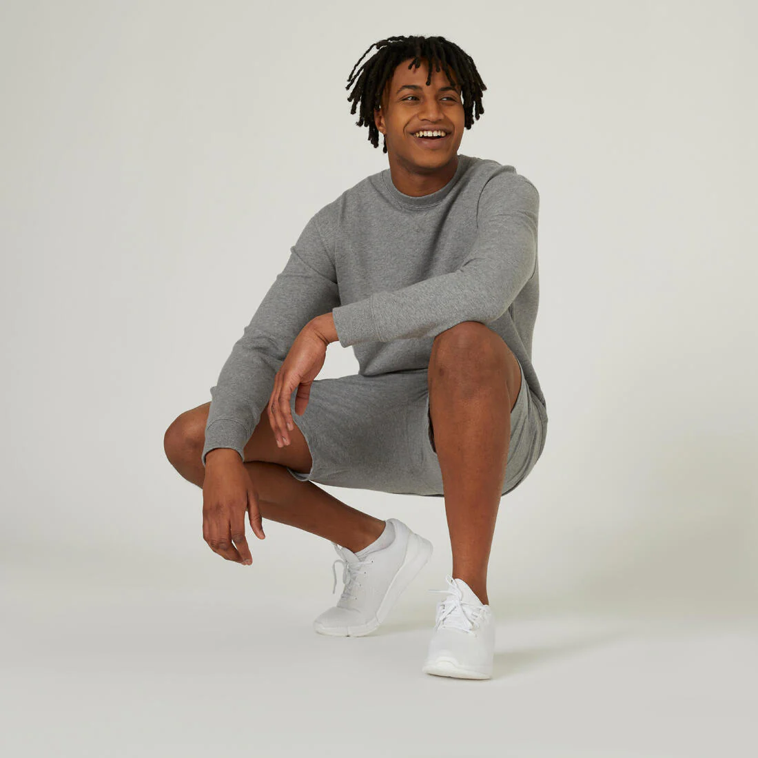 Men's Crew-Neck Fitness Sweatshirt 500 Essentials - Image 8