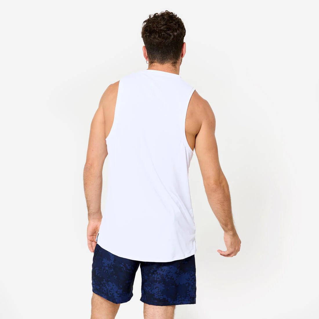 Men's Crew Neck Training Tank Top - White - Image 4