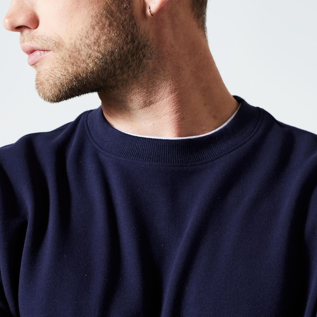 Men's Fitness Sweatshirt 100 - Dark Blue - Image 5