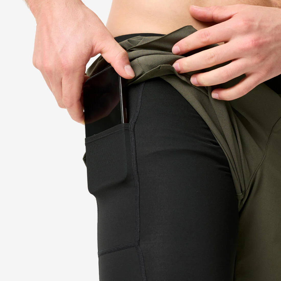 Men's Fitness Zip Pocket Breathable 2-in-1 Shorts - Image 15