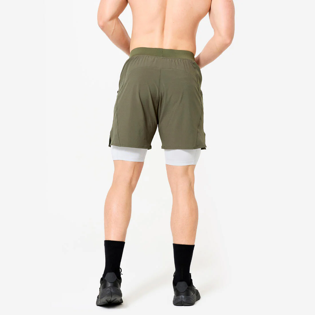 Men's Fitness Zip Pocket Breathable 2-in-1 Shorts - Image 16