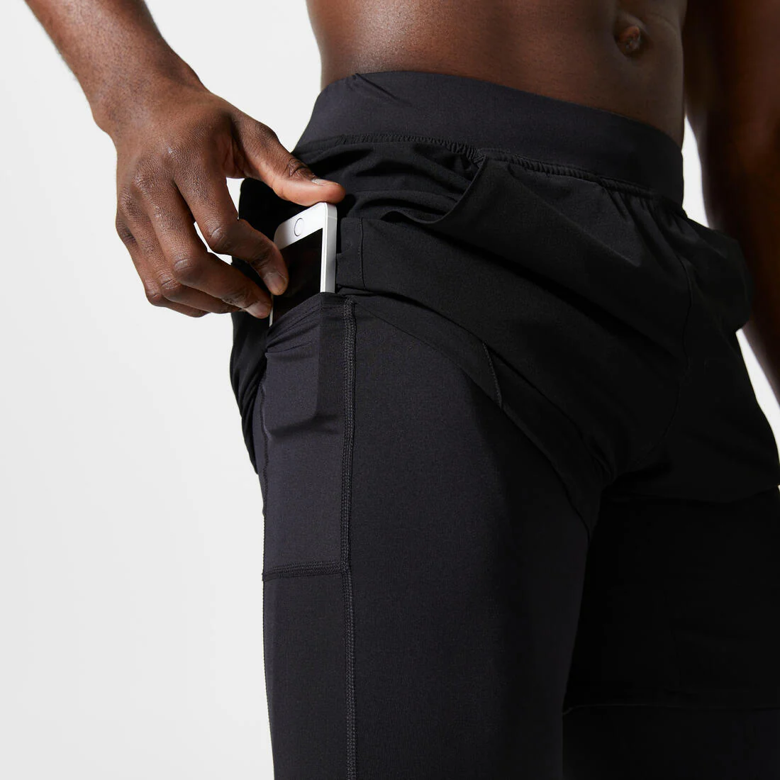 Men's Fitness Zip Pocket Breathable 2-in-1 Shorts - Image 17