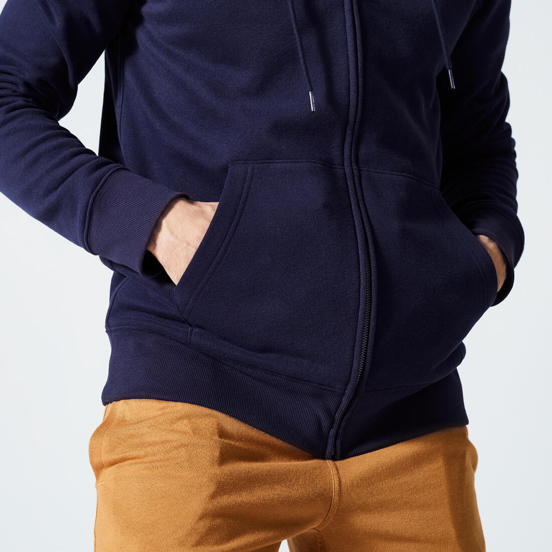 Men's Fleece Zip-Up Fitness Hoodie - Image 15
