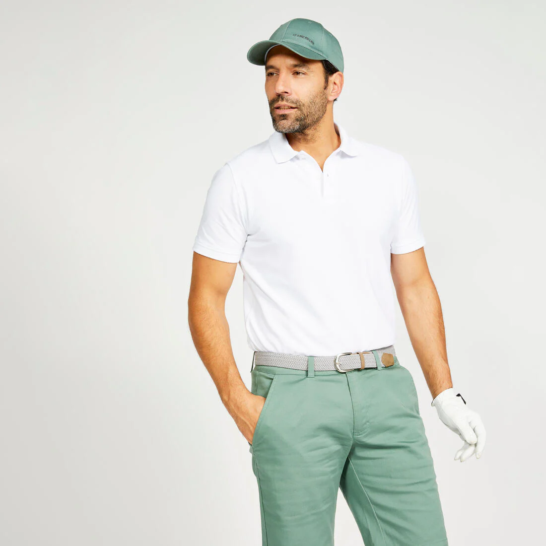 Men’s golf cotton and polyester short-sleeved polo shirt - MW500 - Image 106