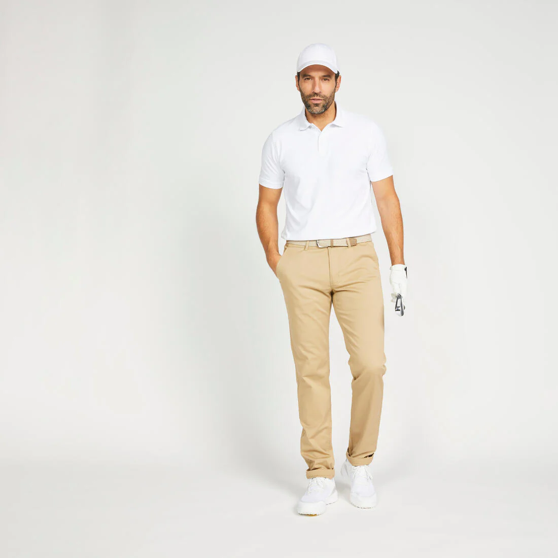 Men’s golf cotton and polyester short-sleeved polo shirt - MW500 - Image 113