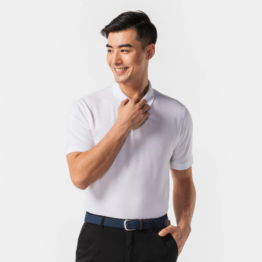 Men’s golf cotton and polyester short-sleeved polo shirt - MW500 - Image 122