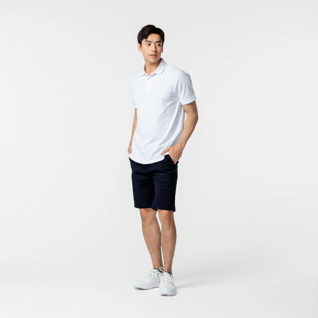 Men’s golf cotton and polyester short-sleeved polo shirt - MW500 - Image 129