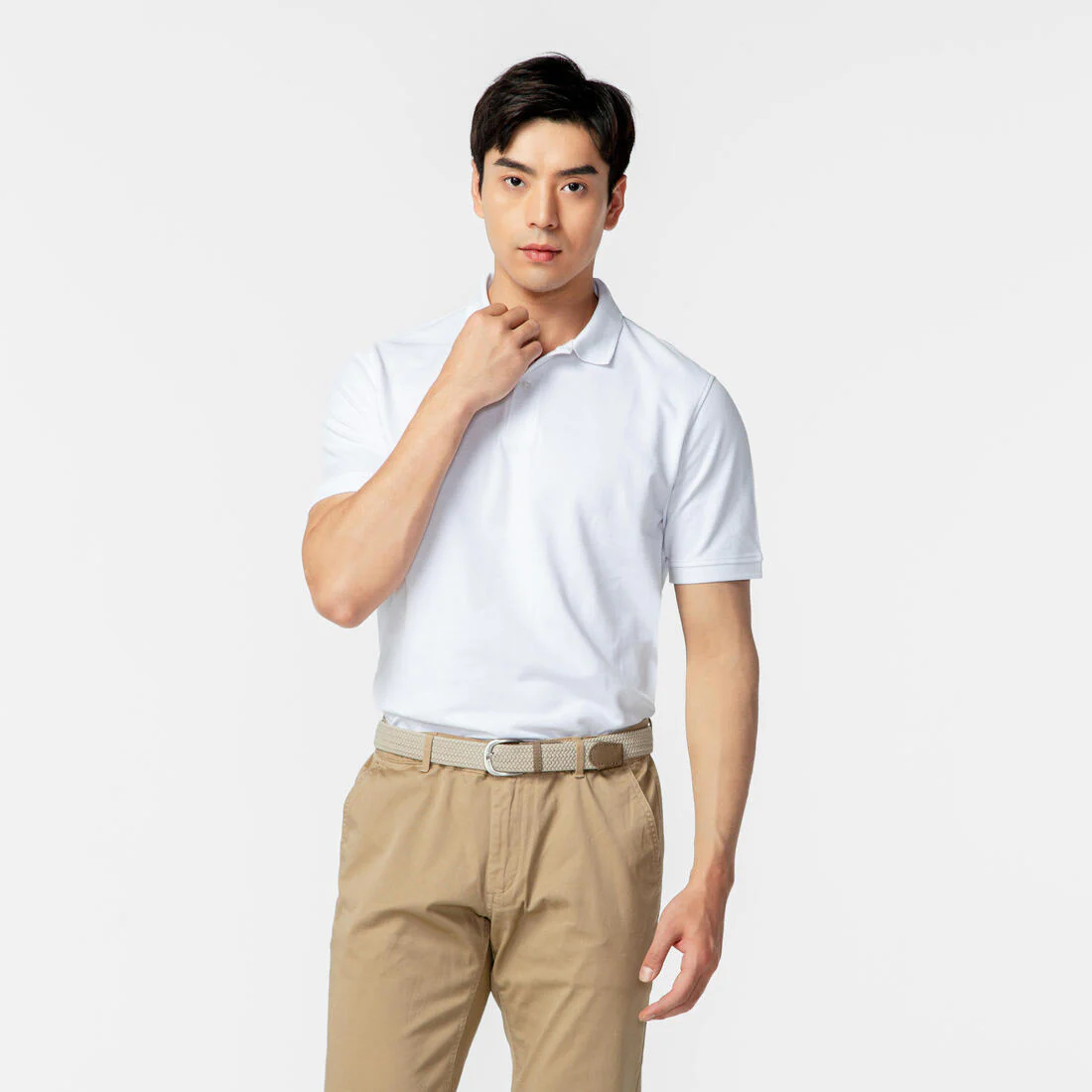 Men’s golf cotton and polyester short-sleeved polo shirt - MW500 - Image 132