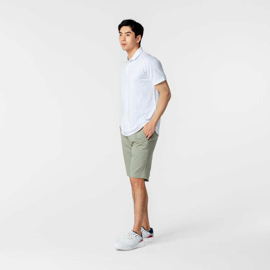 Men’s golf cotton and polyester short-sleeved polo shirt - MW500 - Image 136