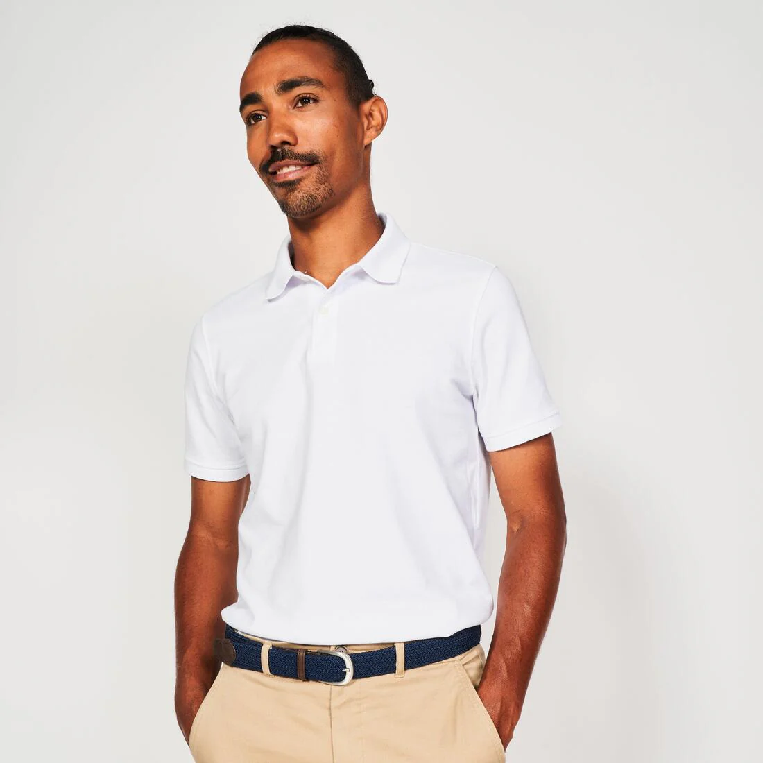 Men’s golf cotton and polyester short-sleeved polo shirt - MW500 - Image 44