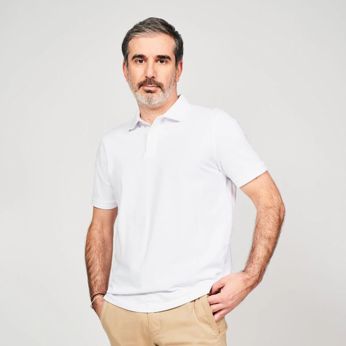 Men’s golf cotton and polyester short-sleeved polo shirt - MW500 - Image 49