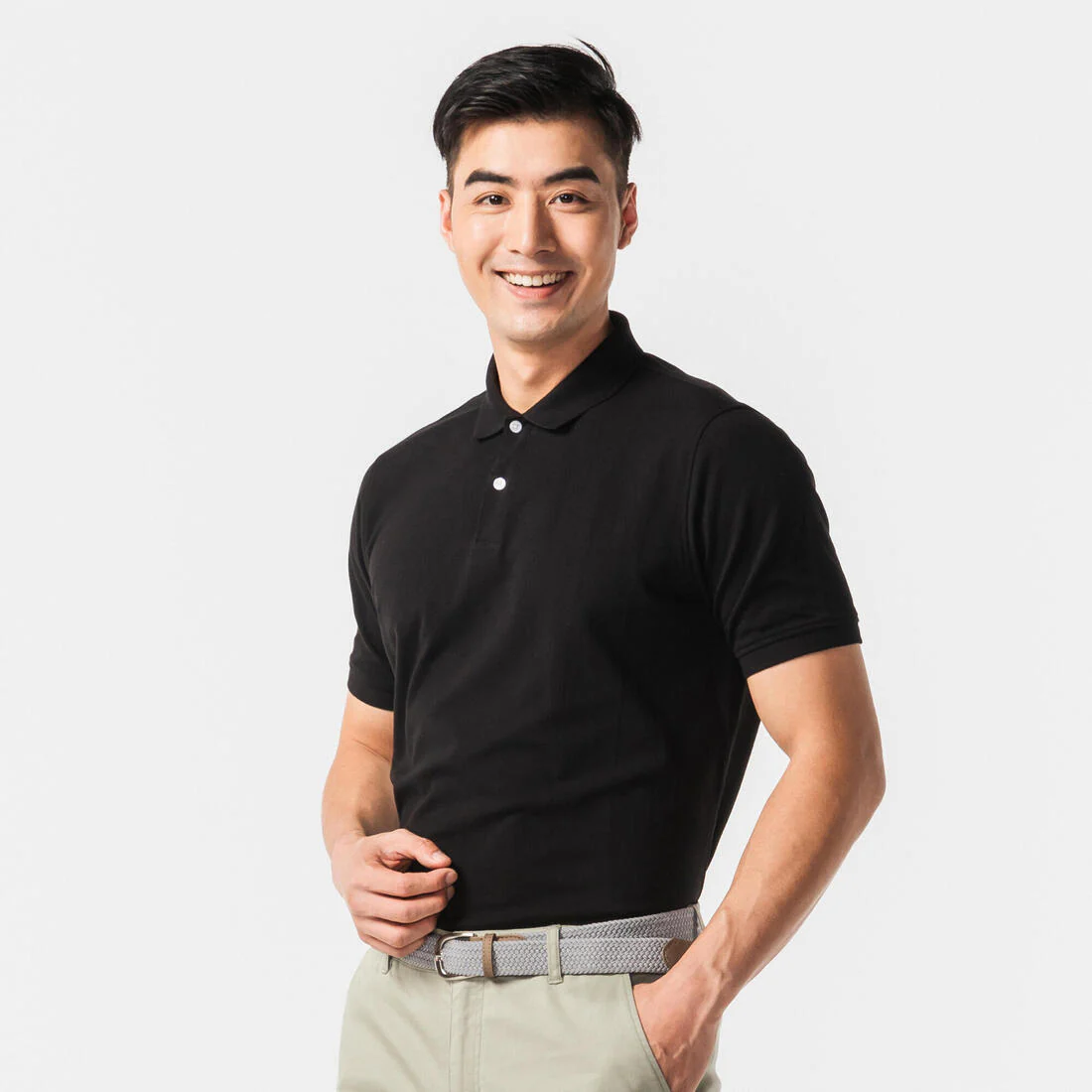Men’s golf cotton and polyester short-sleeved polo shirt - MW500 - Image 70