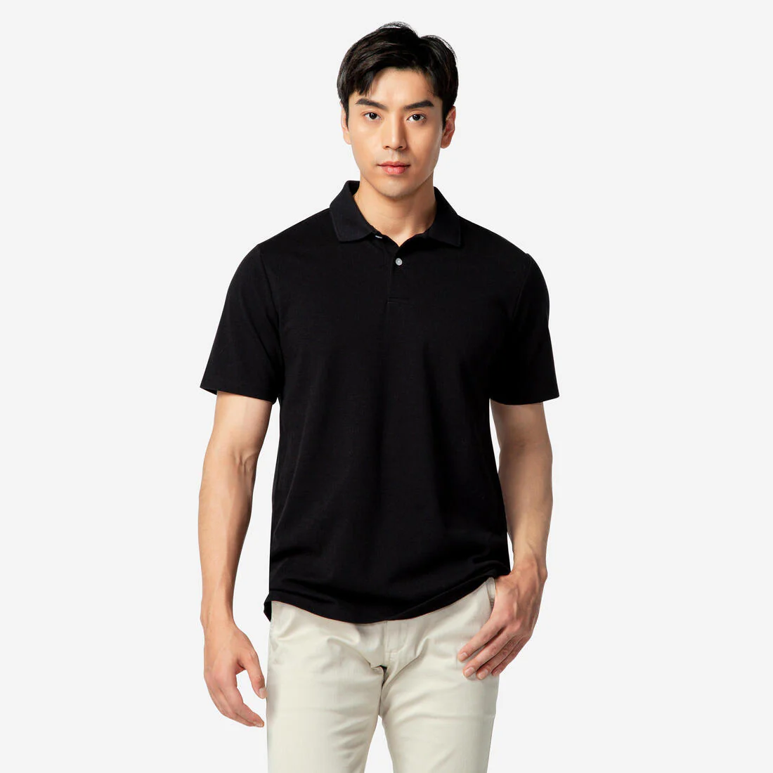 Men’s golf cotton and polyester short-sleeved polo shirt - MW500 - Image 92
