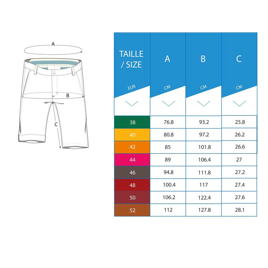 Men's golf cotton chino shorts, MW500 - Image 16