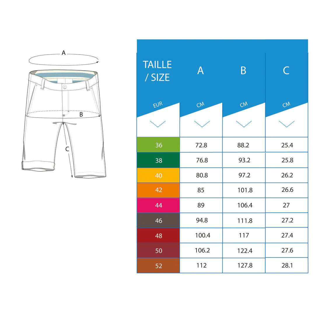 Men's golf cotton chino shorts, MW500 - Image 18