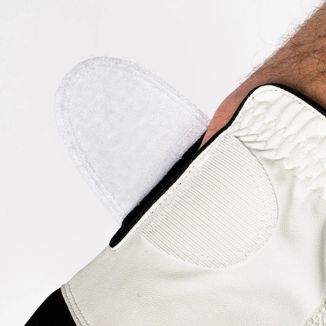 Men’s right-handed golf glove for left-handed player Resistance white and black - Image 4