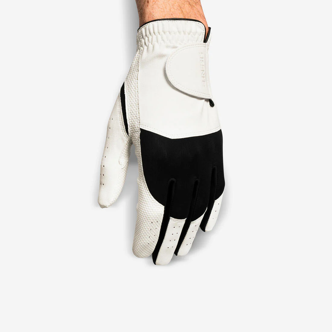 Men’s left-handed golf glove for right-handed player Resistance white & black