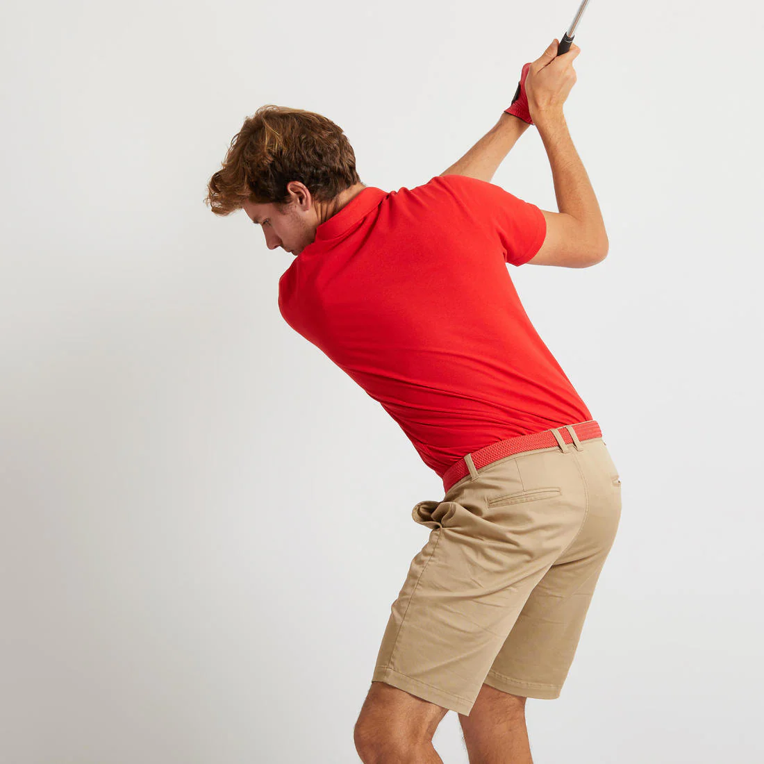 Men's golf short-sleeved polo shirt MW500 red - Image 14