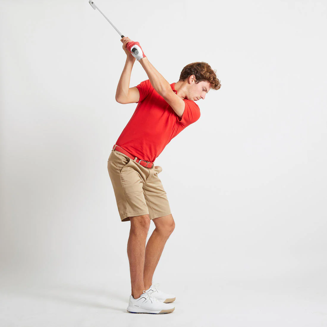 Men's golf short-sleeved polo shirt MW500 red - Image 18
