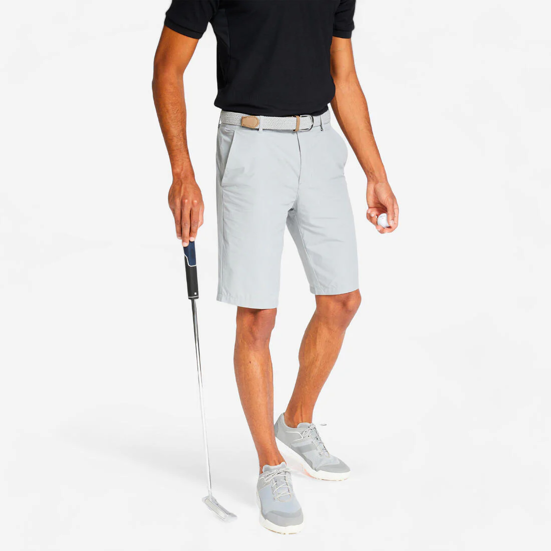 Men's golf shorts WW500 grey