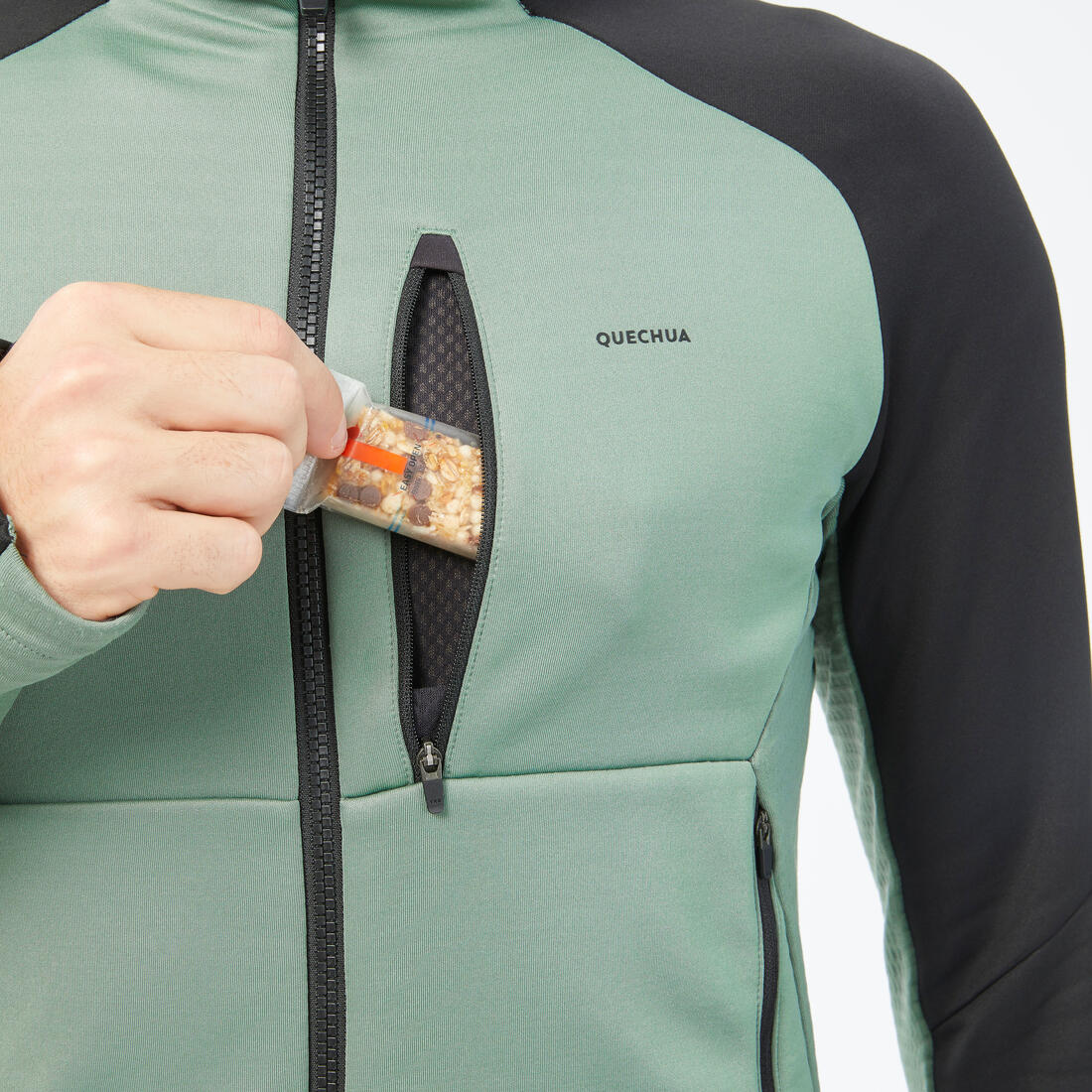 Men's Hiking Fleece Jacket - mh500 Hood - Image 10