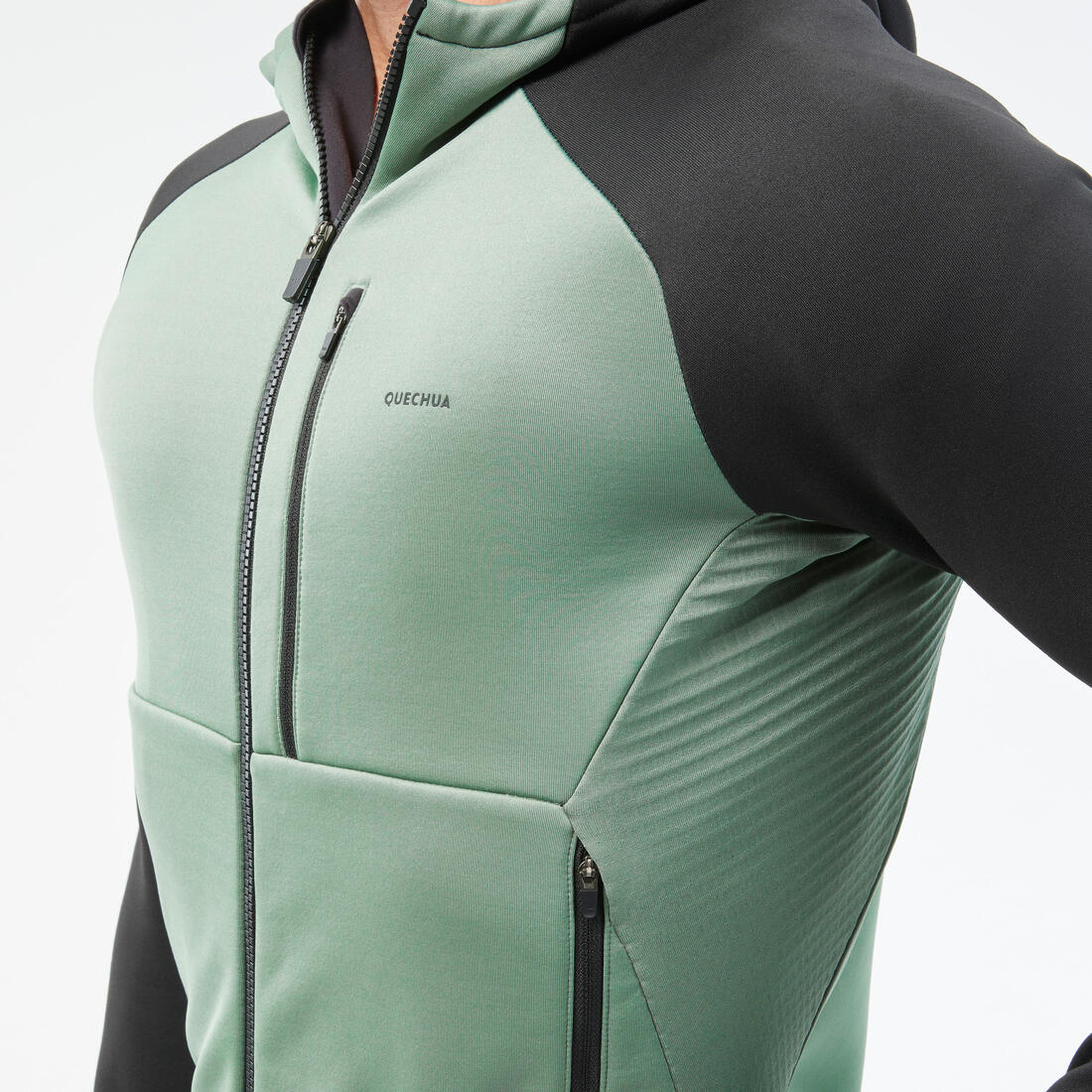Men's Hiking Fleece Jacket - mh500 Hood - Image 7
