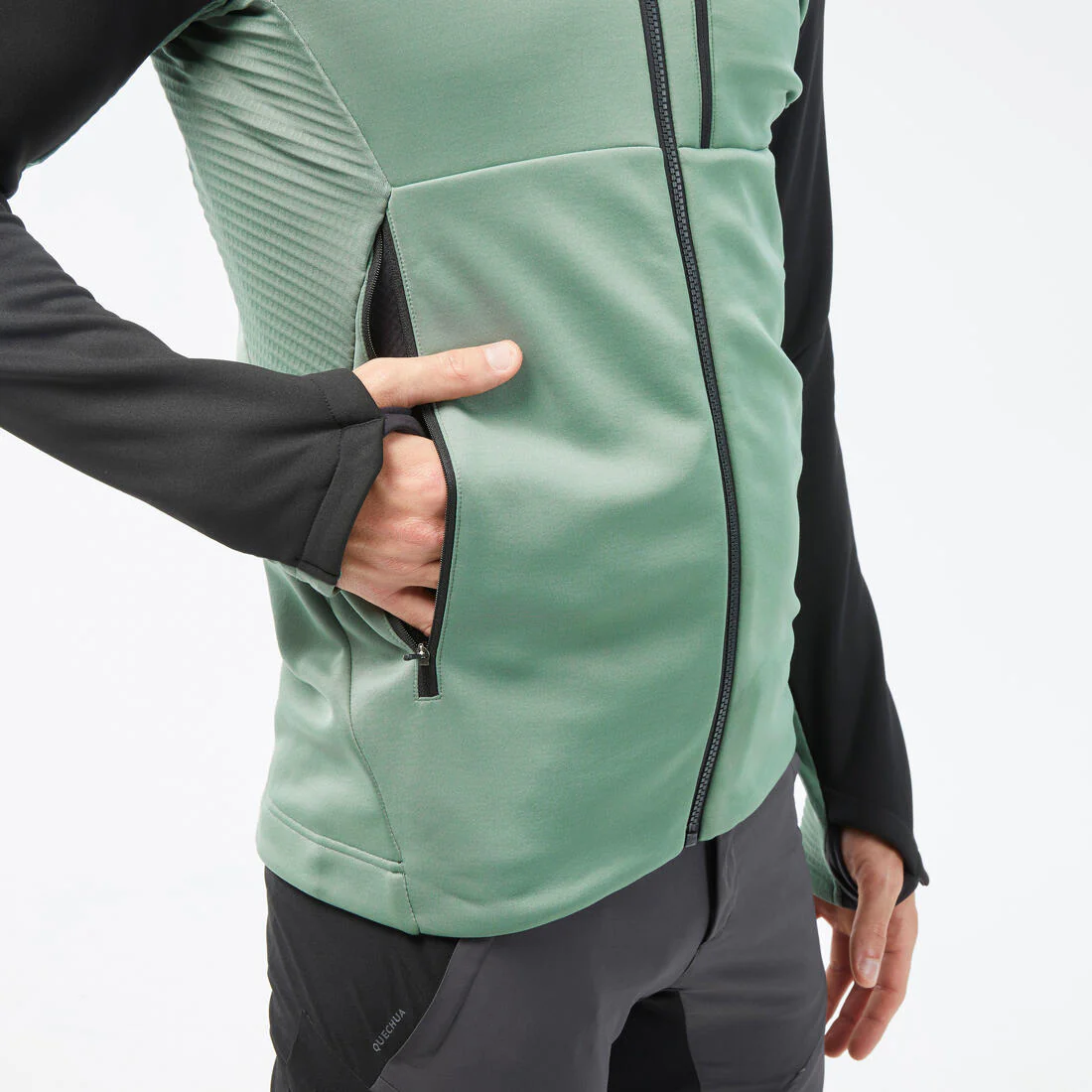 Men's Hiking Fleece Jacket - mh500 Hood - Image 8